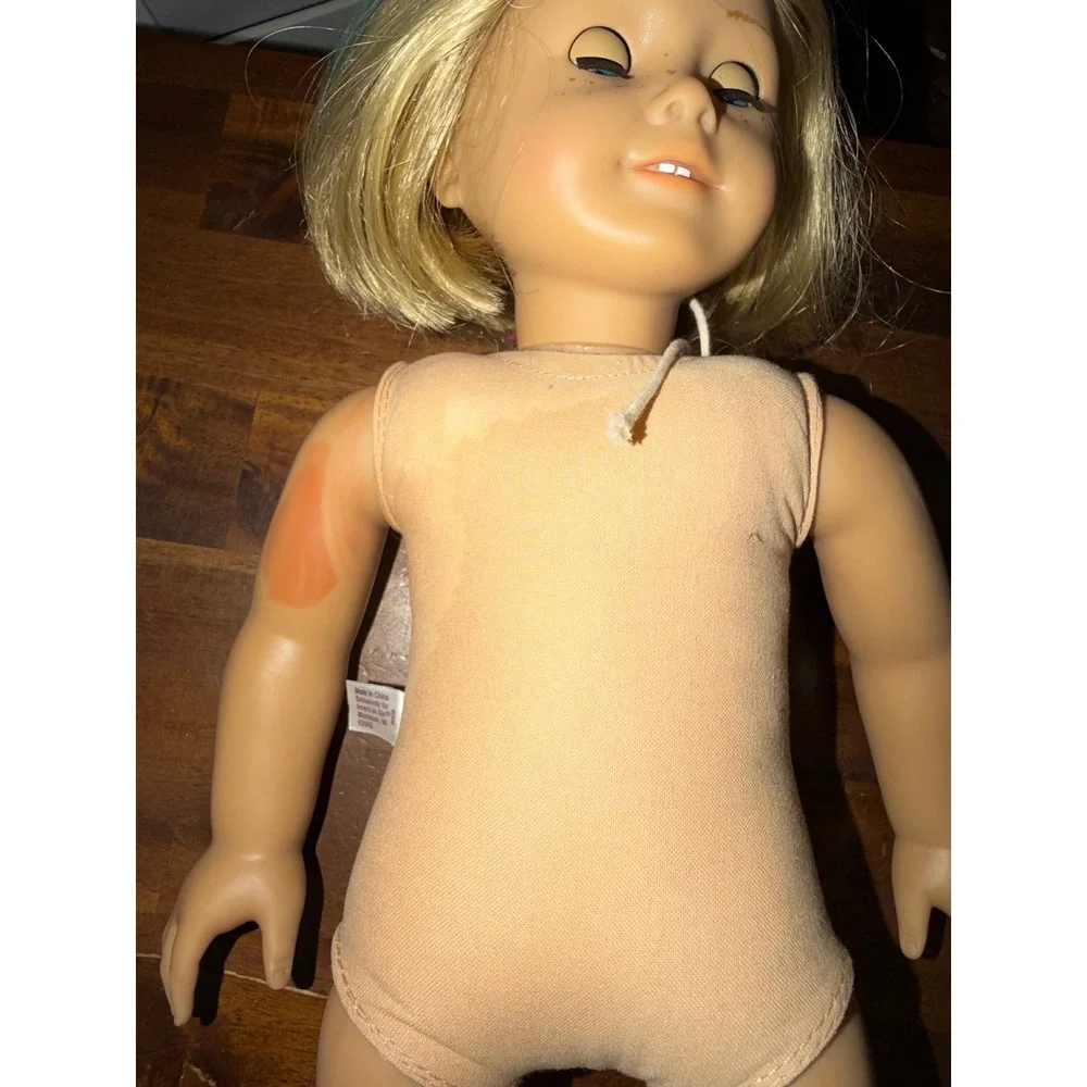 American Girl Kit Kittredge Doll 18 Inch Blonde Hair Blue Eyes Floral Dress 2008